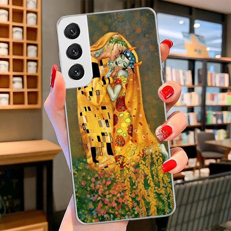 Kiss by Gustav Klimt Desig Cover Phone Case For Samsung Galaxy S26 S25 Edge S24 Ultra S23 S22 Plus S21 S20 FE Soft Fundas Shell