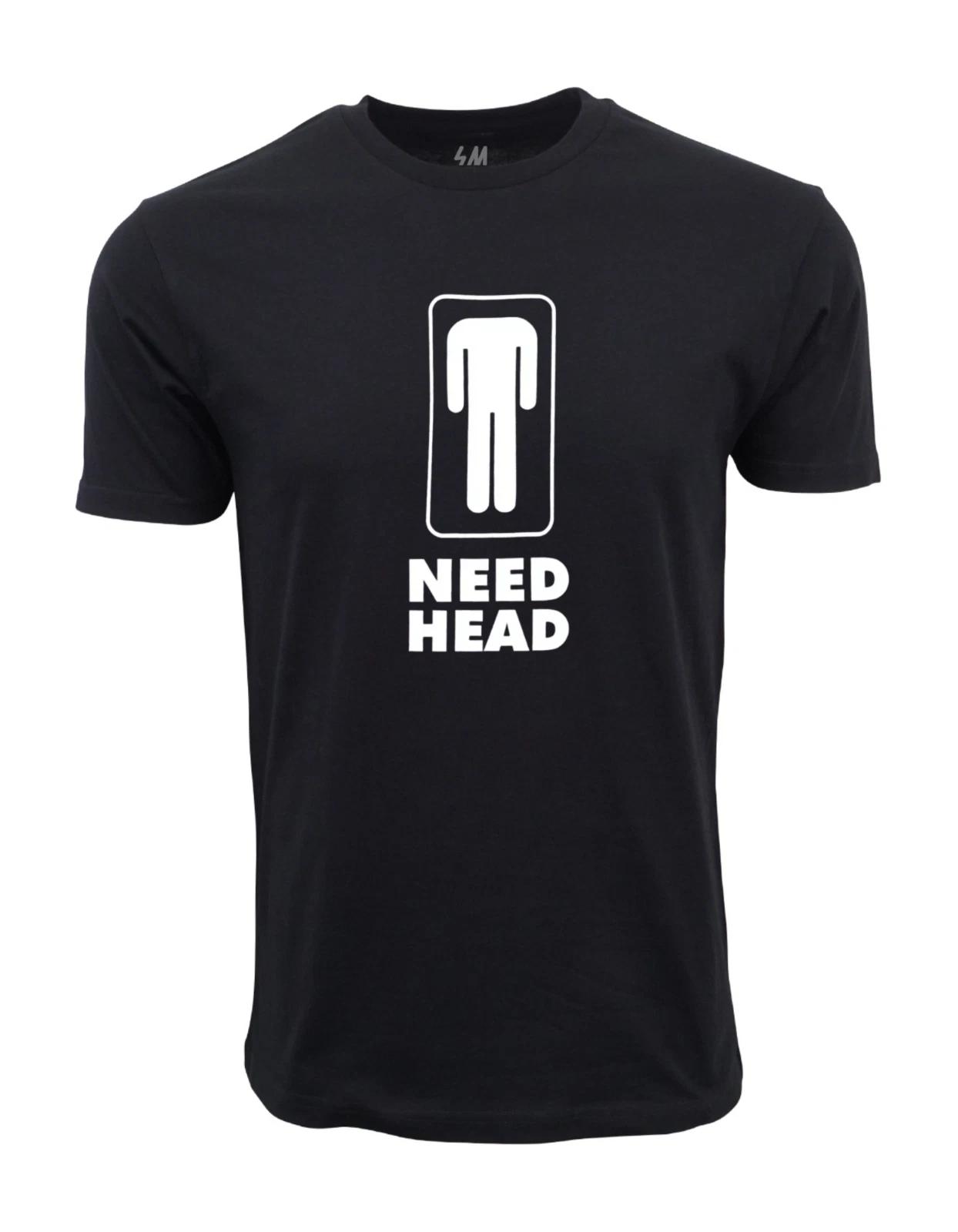 Unisex Adult Casual Graphic NEED HEAD HUMOR GRAPHIC T SHIRT T-Shirt M