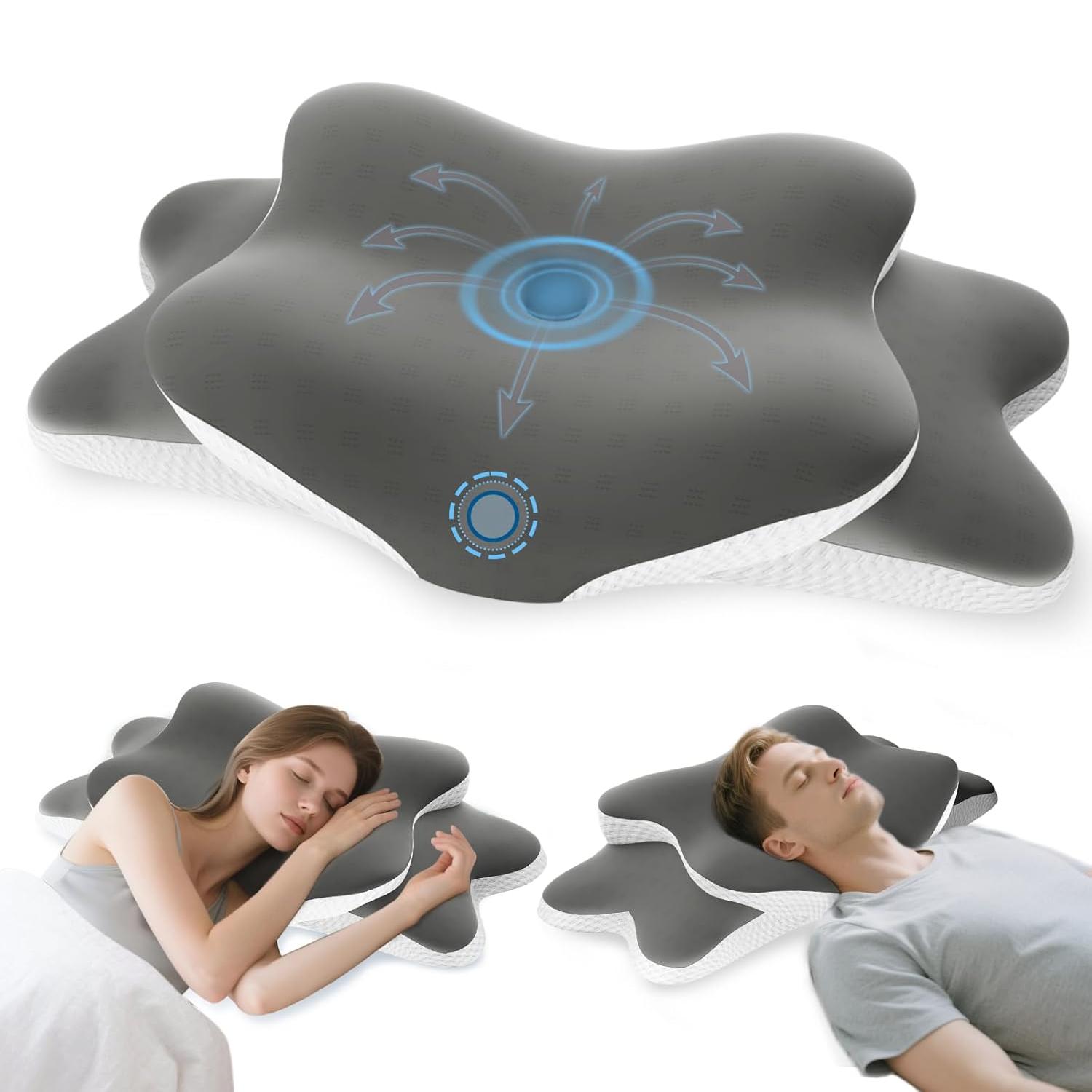 

Подушка для шеи для облегчения боли в шее и плечах Подушка из пены с памятью Эргономичные подушки для сна Подушка для живота Ортопедическая подушка серый