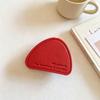 Irregular English Solid Color Leather Phone Holder & Airbag Stand for Desktop