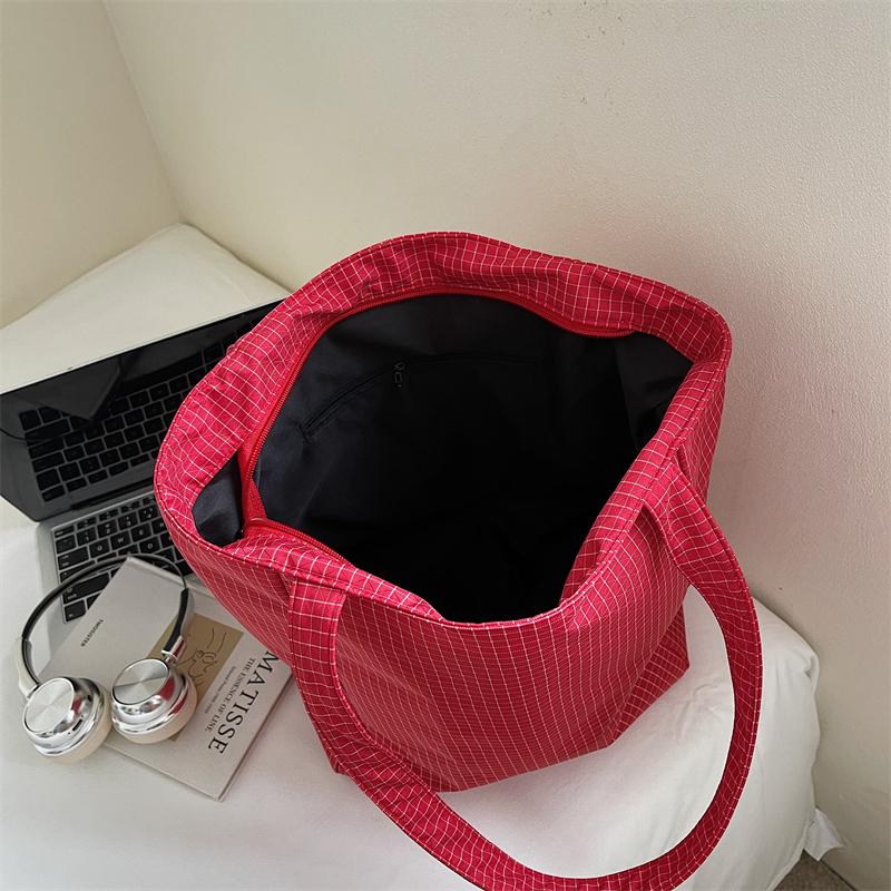 Plaid Shoulder Bag Women's Large Capacity Tote Bag