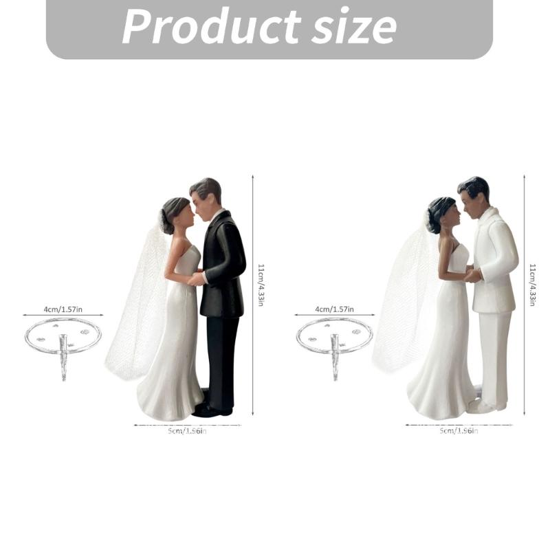 Plastic Bride And Groom Cake Top Couple Figure Wedding Cake Decoration For Engagements Reception Table Centerpieces