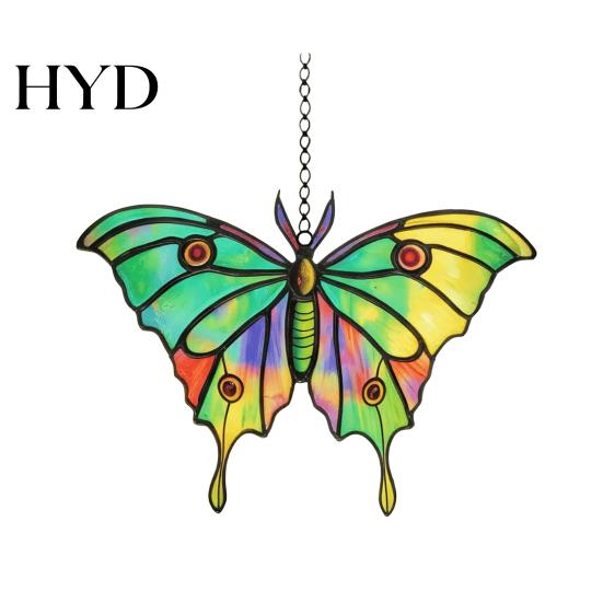 Seasonal Party Decorations Suncatcher Acrylic Stained Glass Effect Butterfly/Dragonfly/Fairy Ornament Window Outdoor Hanging Decor Holiday