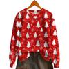 Damemote Langermet Christmas Snowman Snowflake Print Jakke Cardigan