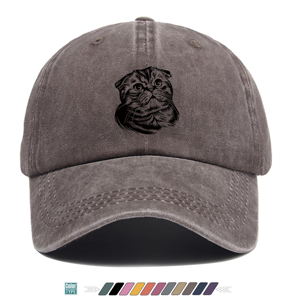Pc Abstract Art Dog Face Pattern Printed Baseball Cap Trendy Design Unisex Adjustable Duckbill Hat Fashionable Street Style