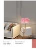 Nordic White Feather LED Desk Lamp - Natural Style for Bedroom, Restaurant, or Bookstore Decor