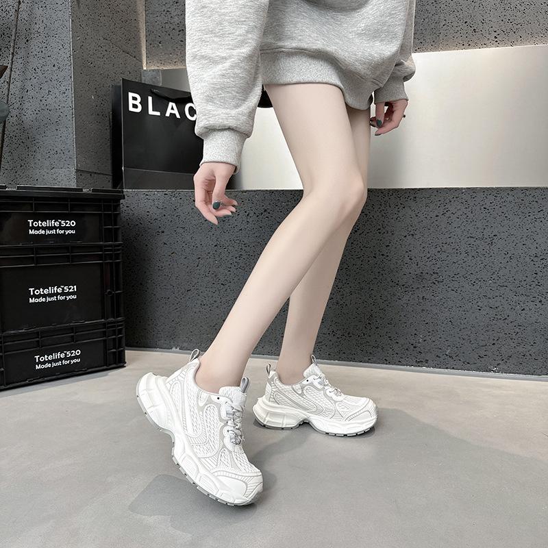 Dad Shoes Women's New Versatile Thick-soled Single-mesh Breathable Sports and Leisure Shoes Running Shoes