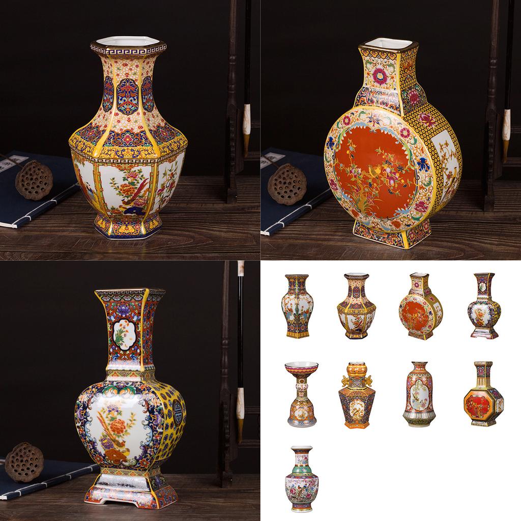 Exquisitedly Jingdezhen Ceramic Vase Antique Type Desk Ornament for Home Decoration and Office Display Height 25-26cm