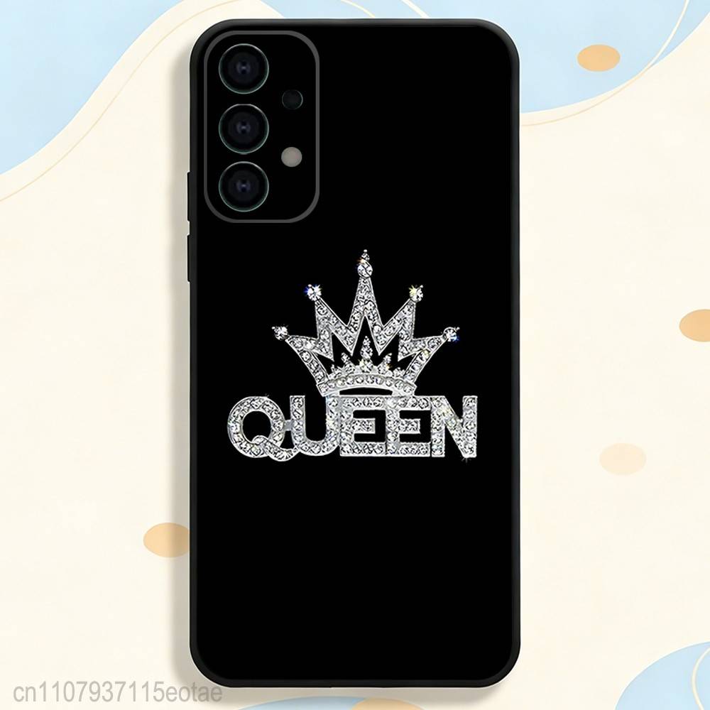 KING Queen Crown ART Phone Case Silicone Soft For Samsung S26,S25,S24,S21,S22,S23,S30,Ultra,S20,Plus,Fe,Lite SamsungS23ULTRA5G