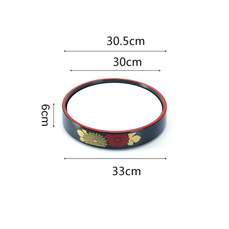 Japanese Sushi Bucket Sashimi Raw Fish Seafood Dish Cuisine Fruit Dish Restaurant Serving Plate Round Tray Salmon Ice Plate