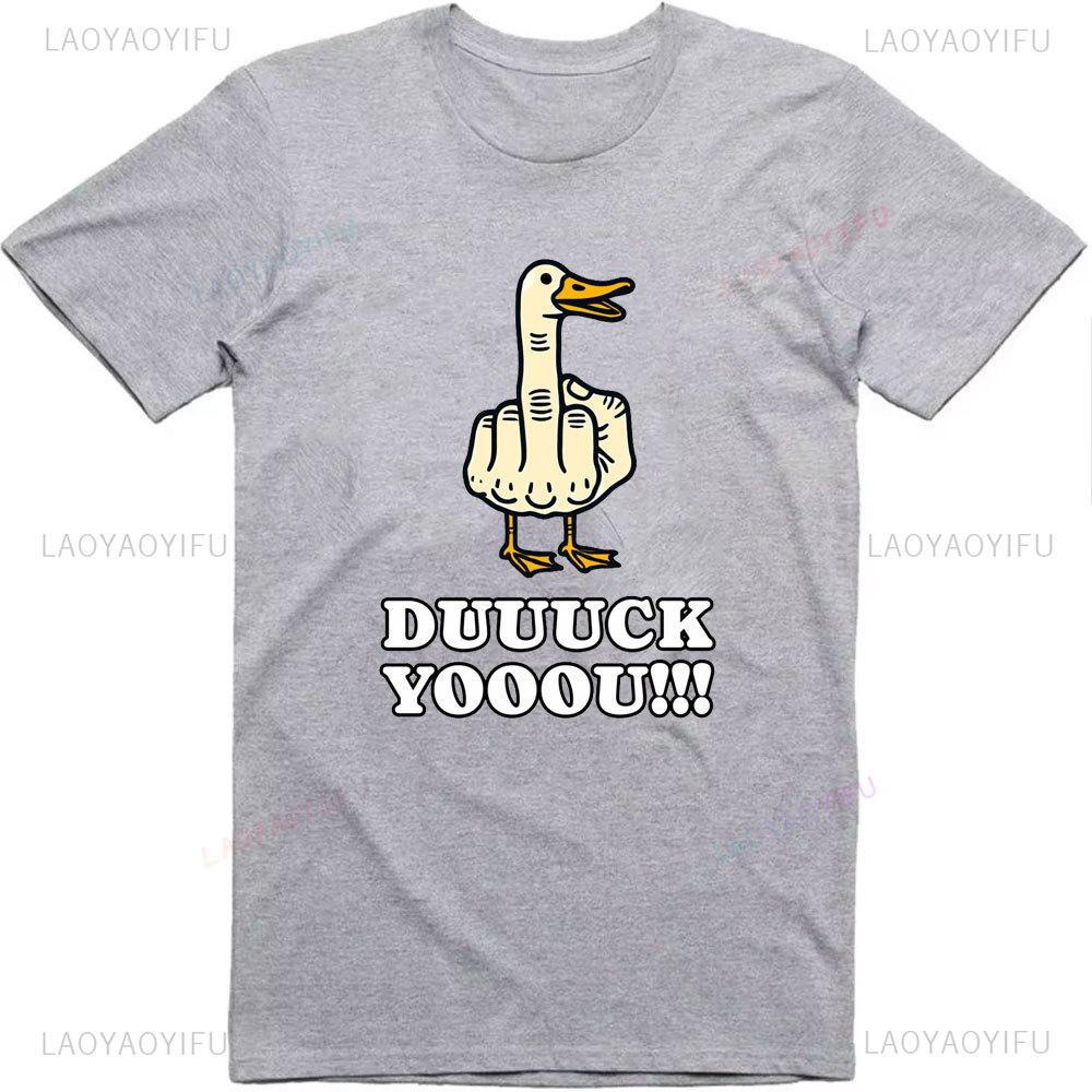 Mens Funny T-Shirt Rude Seagull Design Regular Fit Tee Women Men 3D Print Cartoon Graphic T-Shirts