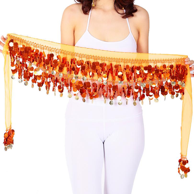 Coin Belly Dance Hip Scarf Waist Chain Indian Square Dance Practice Performance Arm Scarf