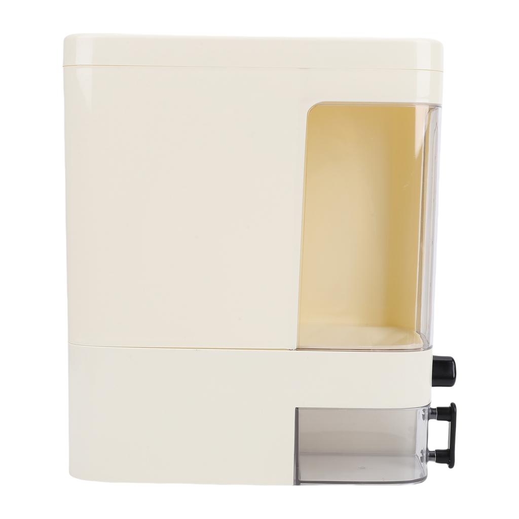 Rice Dispenser Press Type Humidity Proof Slim Rice Storage Container with Cup for Cereal Grain