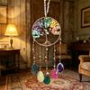 Natuurlijke 7 Chakra Levensboom Edelsteen Genezing Ruwe Kristalstenen Muur Raam Auto Hangend Ornament voor Yoga