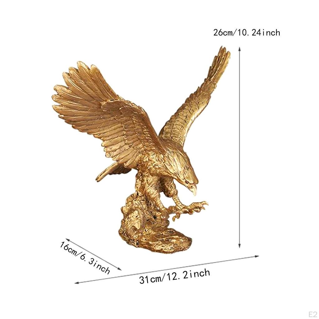 Adler Falke Figur für Desktop-Ausstellung Geflügelte Skulptur Sammlerstück Handgefertigt Feng Shui Akzent