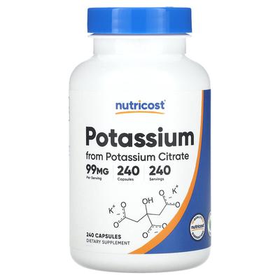 Potassium, 99 Mg, 240 Capsules