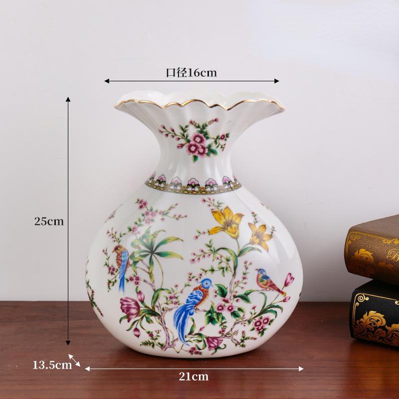 Creative lucky bag ceramic vase Home decoration accessories Living room tabletop decorations Flower arrangement device