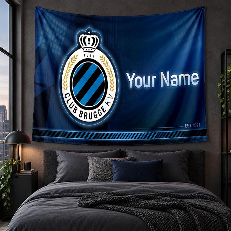 Personalized Tapestry Wall Hanging Club Brugge FC Pattern Art Background Cloth