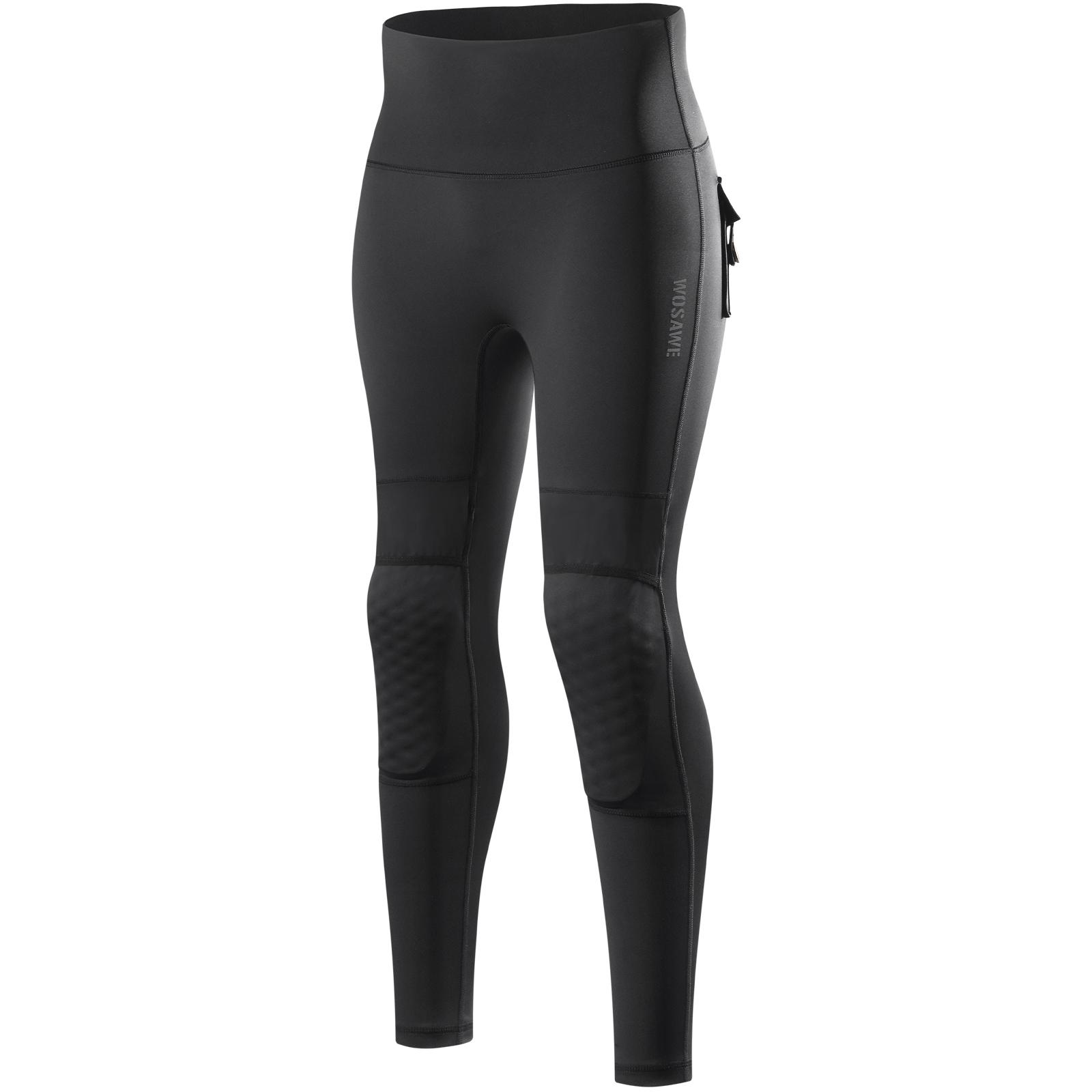 

WOSAWE женские мотоциклетные фитнес-йога упражнения включают съемные наколенники CE для похудения с высокой талией для поднятия бедер дышащие леггинсы M чёрный