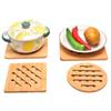 1 Pc Bamboo Kitchen Heat Insulation Pads Square Shape Natural Bamboo Mat for Hot Dishes/Pot/Bowl/Teapot/Hot Pot Holders