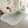 Modern Style Living Room Decoration Gradient Carpet Irregular Shape Rugs for Bedroom Thick Plush Lounge Rug Home Fluffy Soft Mat