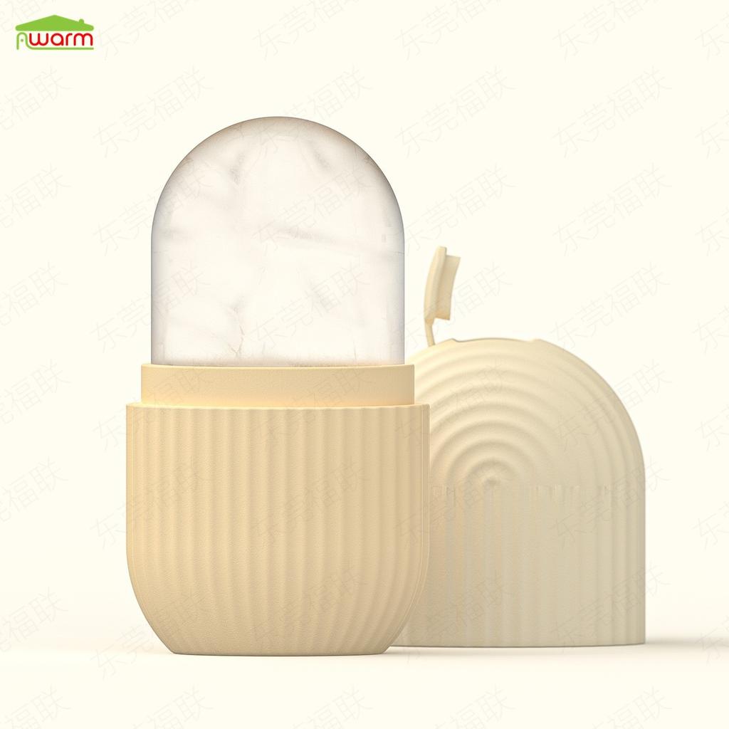 Rullo per il viso in ghiaccio, cubo di ghiaccio, massaggio di bellezza, stampo in silicone per il ghiaccio, per il gonfiore degli occhi, rullo per il viso in ghiaccio, restringimento dei pori