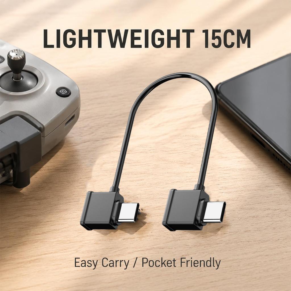 Micro-zu-USB-C-Fernbedienungskabel für DJI Neo 2/Avata 2/Mavic 4 Pro/Air 3S/Mini 5 Pro/4 Pro Typ-C-zu-C-Datenadapterkabel