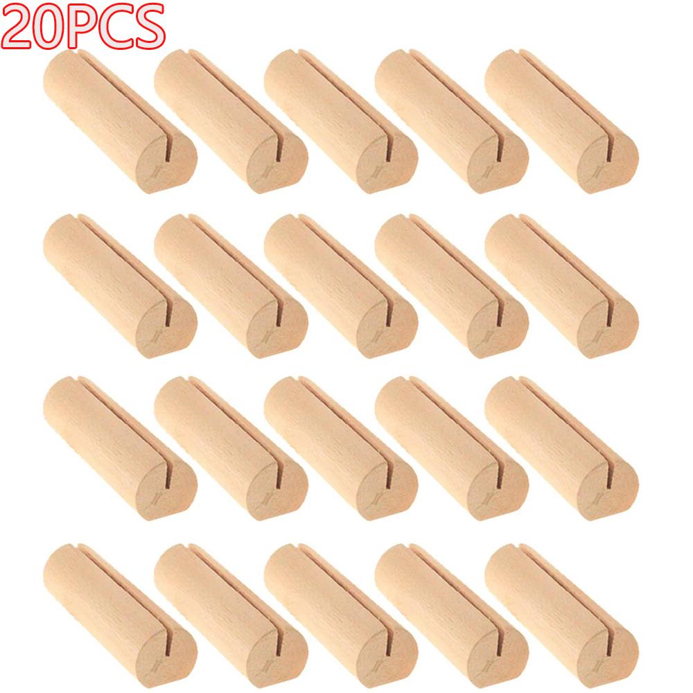 20/40/60/100PCS Wood Place Card Holders Wooden Table Number Stands Wedding Sign Rustic Message Name Display Stand Wedding