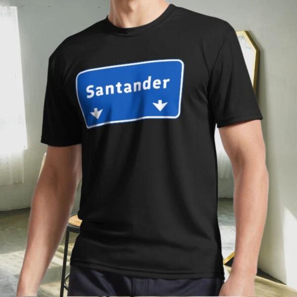 

Новая Футболка Santander Спонсор Активный Логотип Футболка Смешная Размеры от S до 5XL S