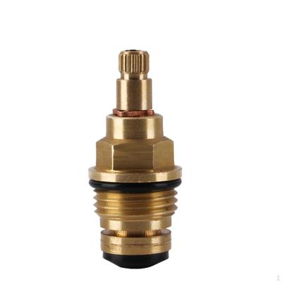 Faucet Mechanism Core Threaded Replacement Splined Brass Tap for Plumbers, Home