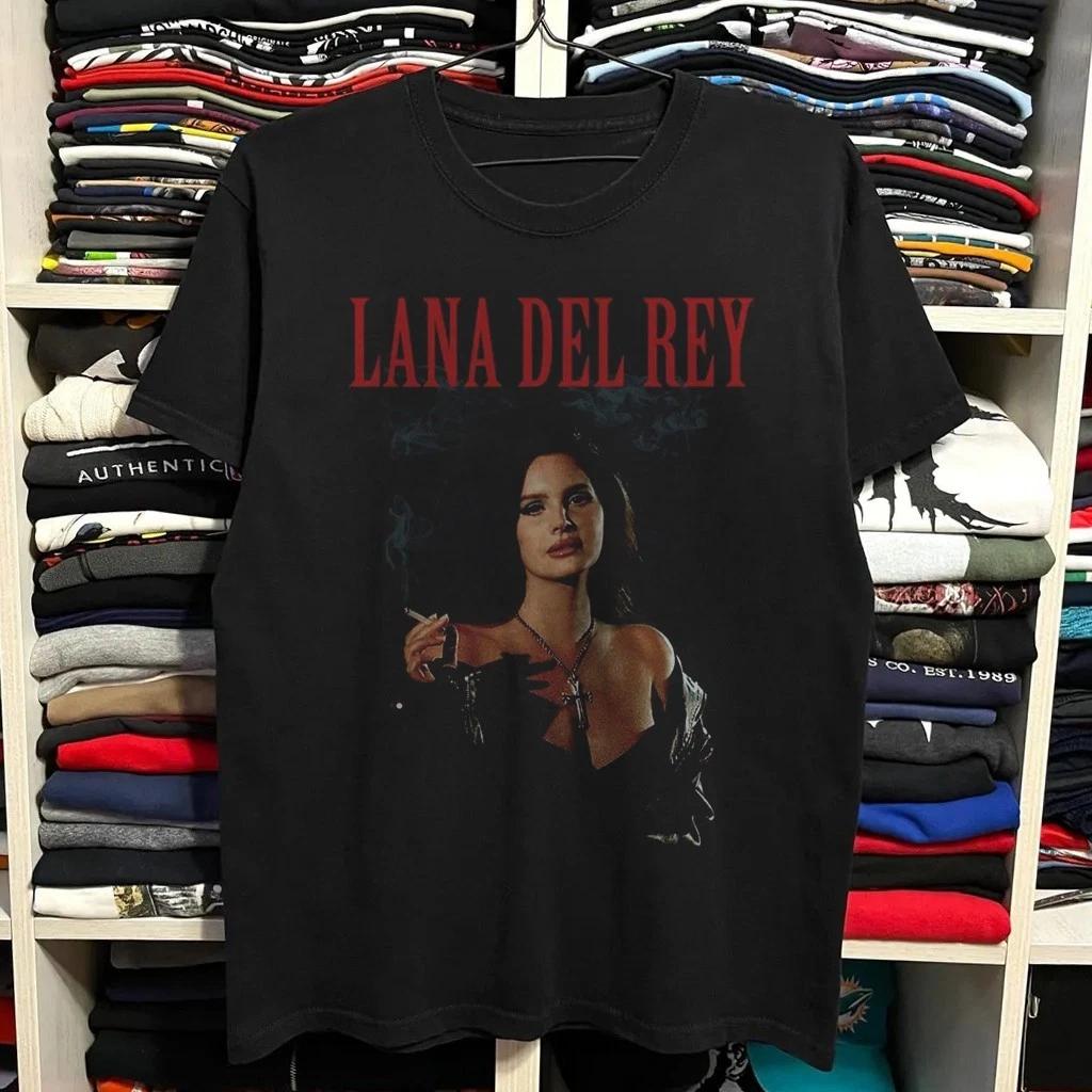 Lana Del Rey Smoking Black T-shirt Size S-