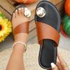 Fashion 2025 New Women Slippers Casual Beach Fashion Flip Flop Walking Shoes Summer Flat Sandals Clip Toe Roman Slippers Slides Women