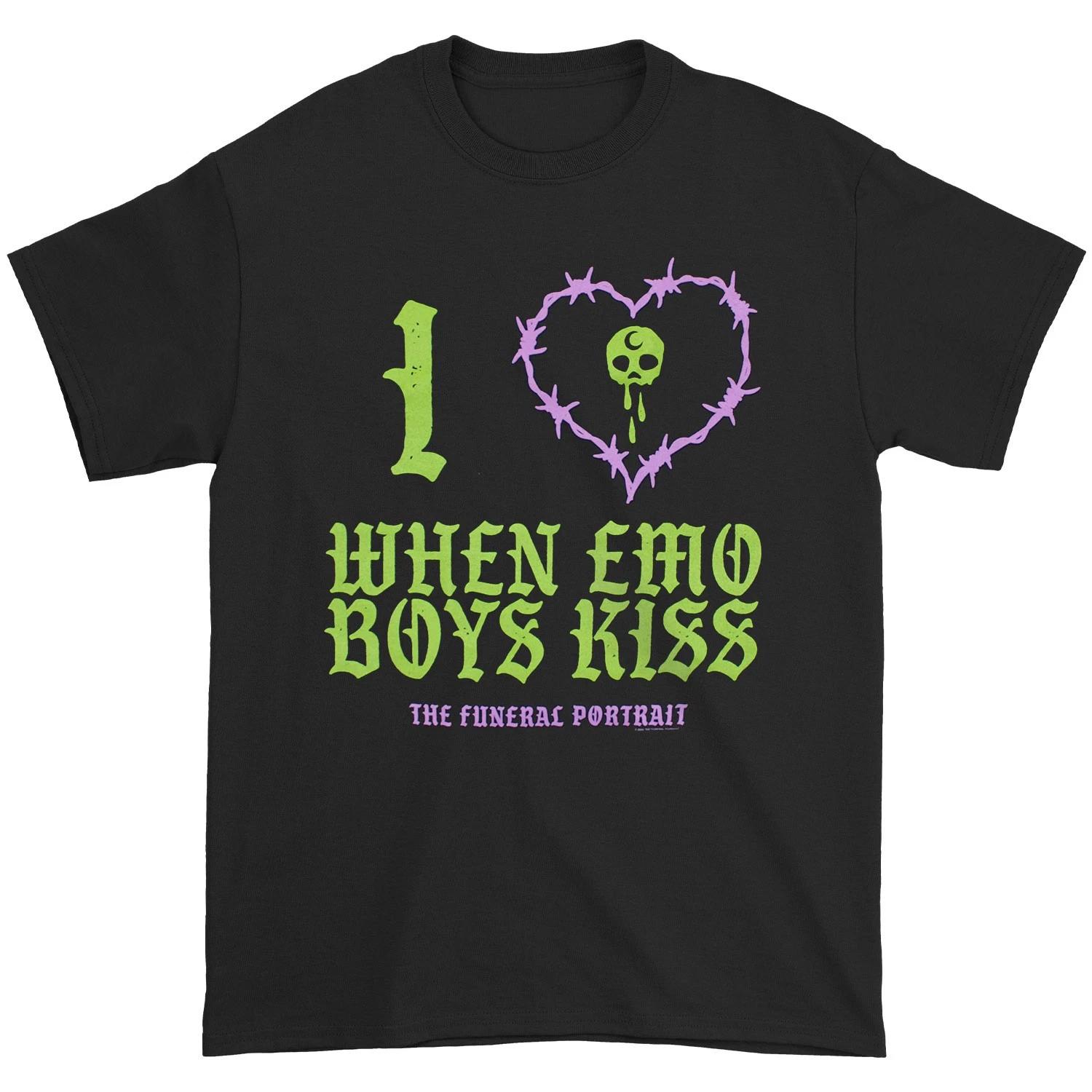 Men s Funeral Portrait Emo Boys T-shirt Small Black L