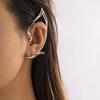 European and American Jewelry Novelty Single Metal Three-dimensional Earring Female Hollow Cat Ear Outline Elf Ear Clip