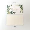 Green Leaf Thank You Card with Pink Packaging - Coated Paper Gift Card