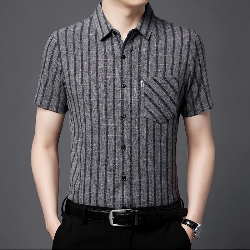 Мужская летняя рубашка с короткими рукавами — фото 5