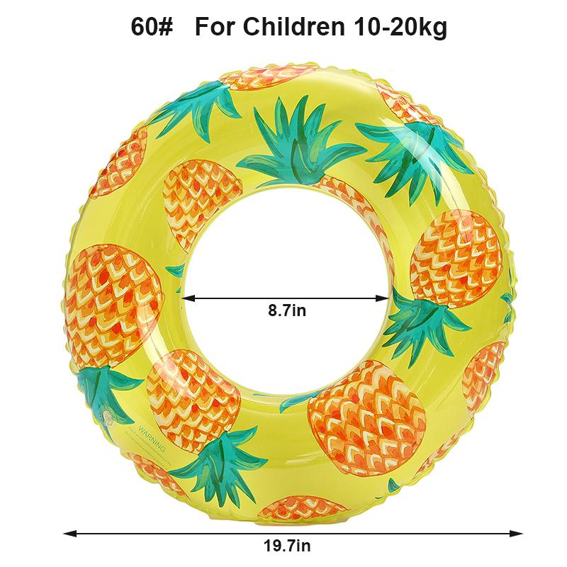 1 Pcs Pineapple Swim Tube Inflatable Pool Float Pool Accessory Adults Swim Float Ring Summer Water Toys