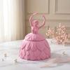 Plastic Angel Trinket Box Pink Jewelry Container Exquisite Ballet Dancer Jewelry Box  Table Decor