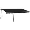 VidaXL Manual Retractable Awning with LED 450x300 Cm Anthracite 3069764