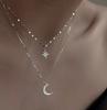 Star and Moon Pendant Necklace for Women Fashion Jewelry