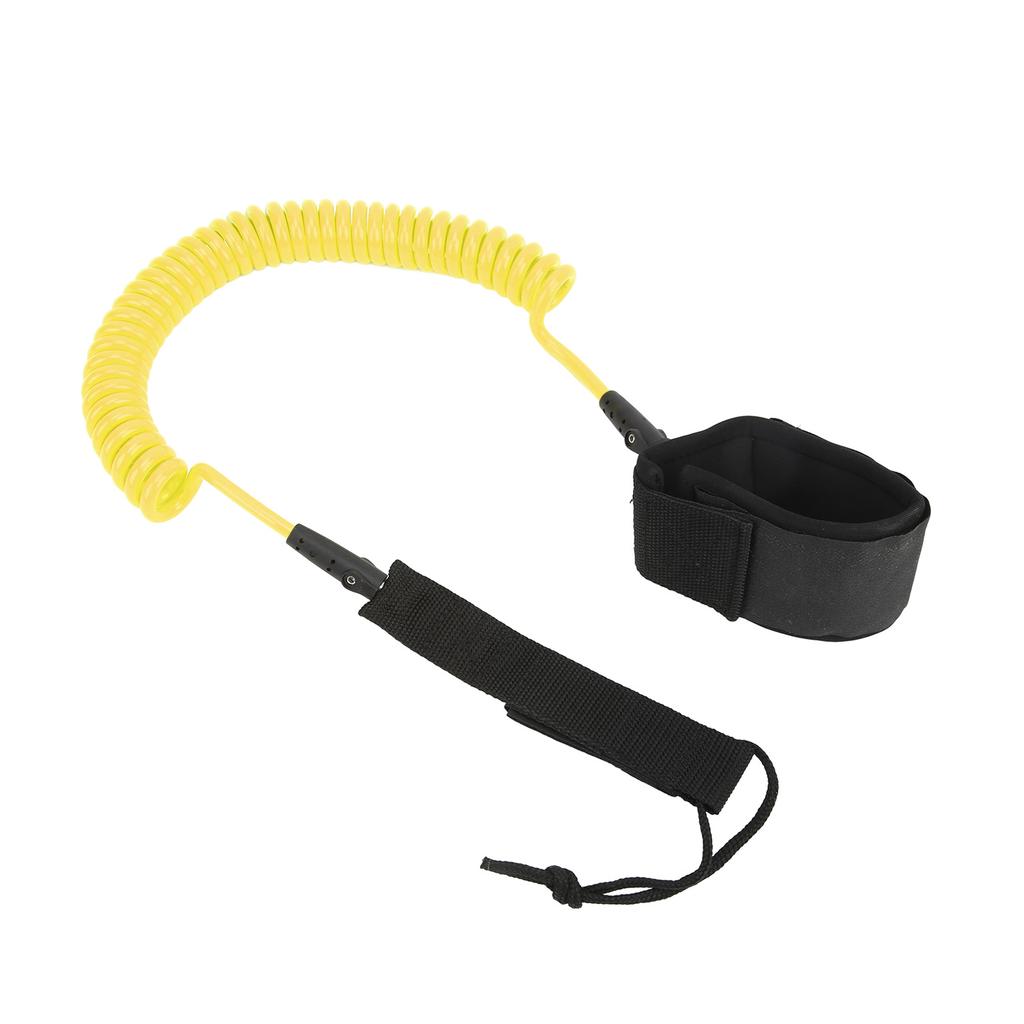 Surfing Foot Rope 7mm 10ft Coiled Spring High Elastic Adjustable Lightweight for Paddle Board Surfboard