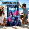 Custom Name Personalized Jinx Print Beach Towel, for Trip Camping Beach Party Home Decor, Birthday Gift for Family & Friends