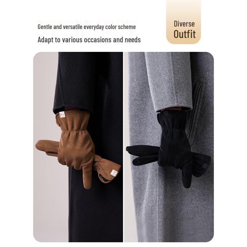 JIUMU Men's Winter Warm Sheepskin Gloves GLM038