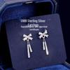 MANHE Women's S999 Sterling Silver Stud Earrings