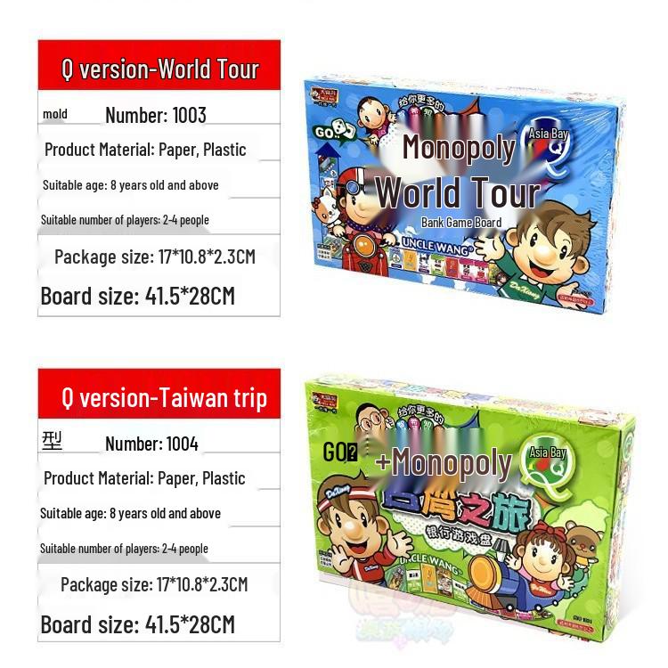 Monopoly Q Version: China & World Tour Edition Board Game