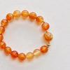 10Mm Maillard Wind Natural Chalcedony Royal Gel Flower Bracelet Bracelet
