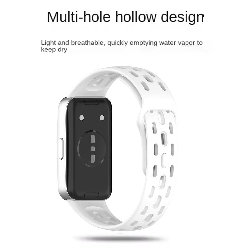 Sport Silicone Strap for Huawei Band 10 9 8 Soft Replacement Breathable Brecelet Correa for Huawei Band 9 8 10 NFC Strap Accessories
