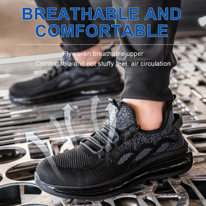 Steel Toe Work Boots for Men Women Anti Puncture Sneakers with Toe Protection Ultra-light Safety Shoes Construction Work Shoes