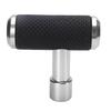Car Shift Gear Knob T Shaped Universal Manual Automatic Gear Shifter Knob (Silver)