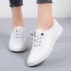 Mocasin de primăvară/toamnă pentru femei - Pantofi casual din piele cu talpă moale, albi (Marimea 41)
